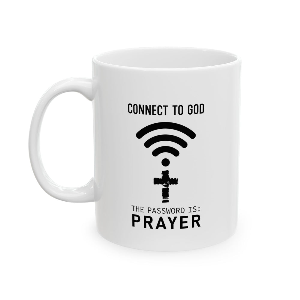 Connect to God Mug (Black Logo) - Sweet Baby Jeez Teez