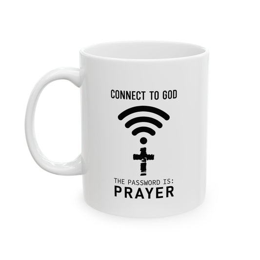 Connect to God Mug (Black Logo) - Sweet Baby Jeez Teez