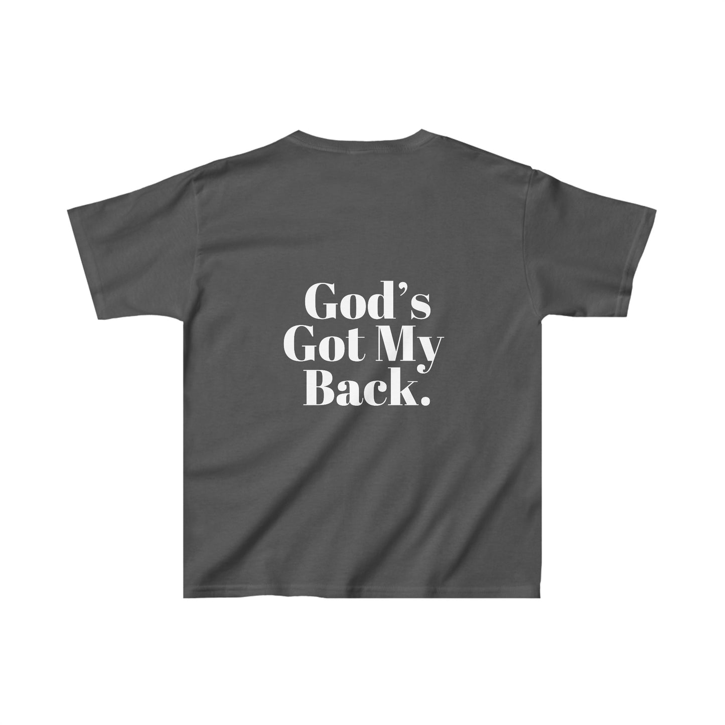God's Got My Back Boy's Tshirt (White Logo - Back)