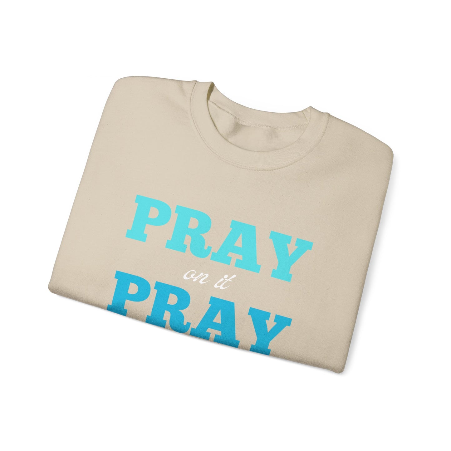 Pray On It Women's Relaxed Sweatshirt (Teals Logo) - Sweet Baby Jeez Teez