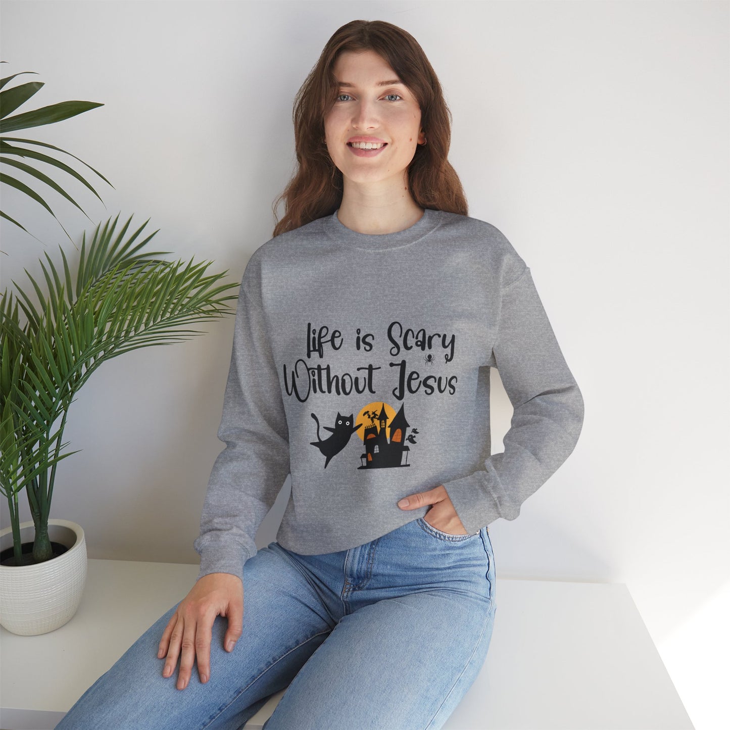 Life is Scary Women's Relaxed Sweatshirt - Sweet Baby Jeez Teez