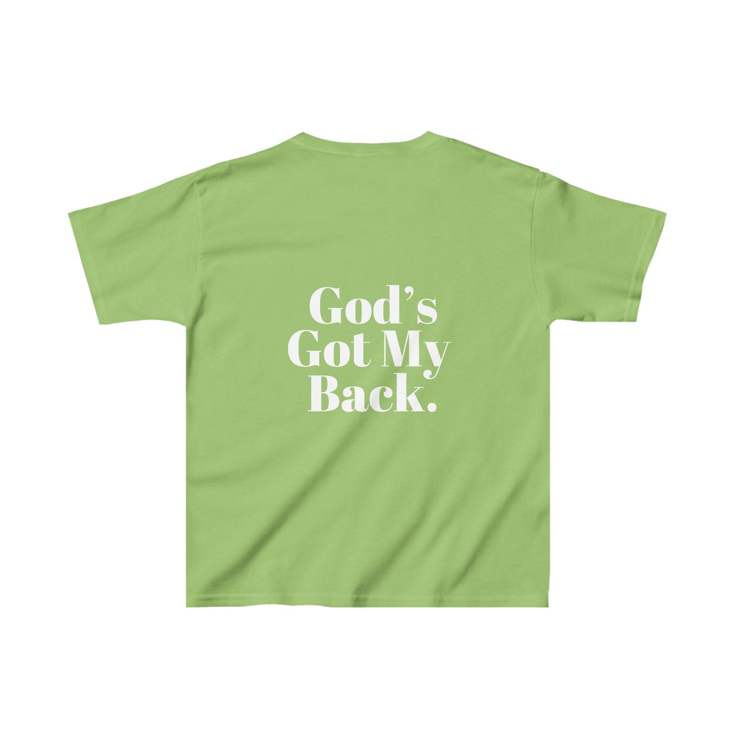 God's Got My Back Boys Tshirt (White Logo - Back)