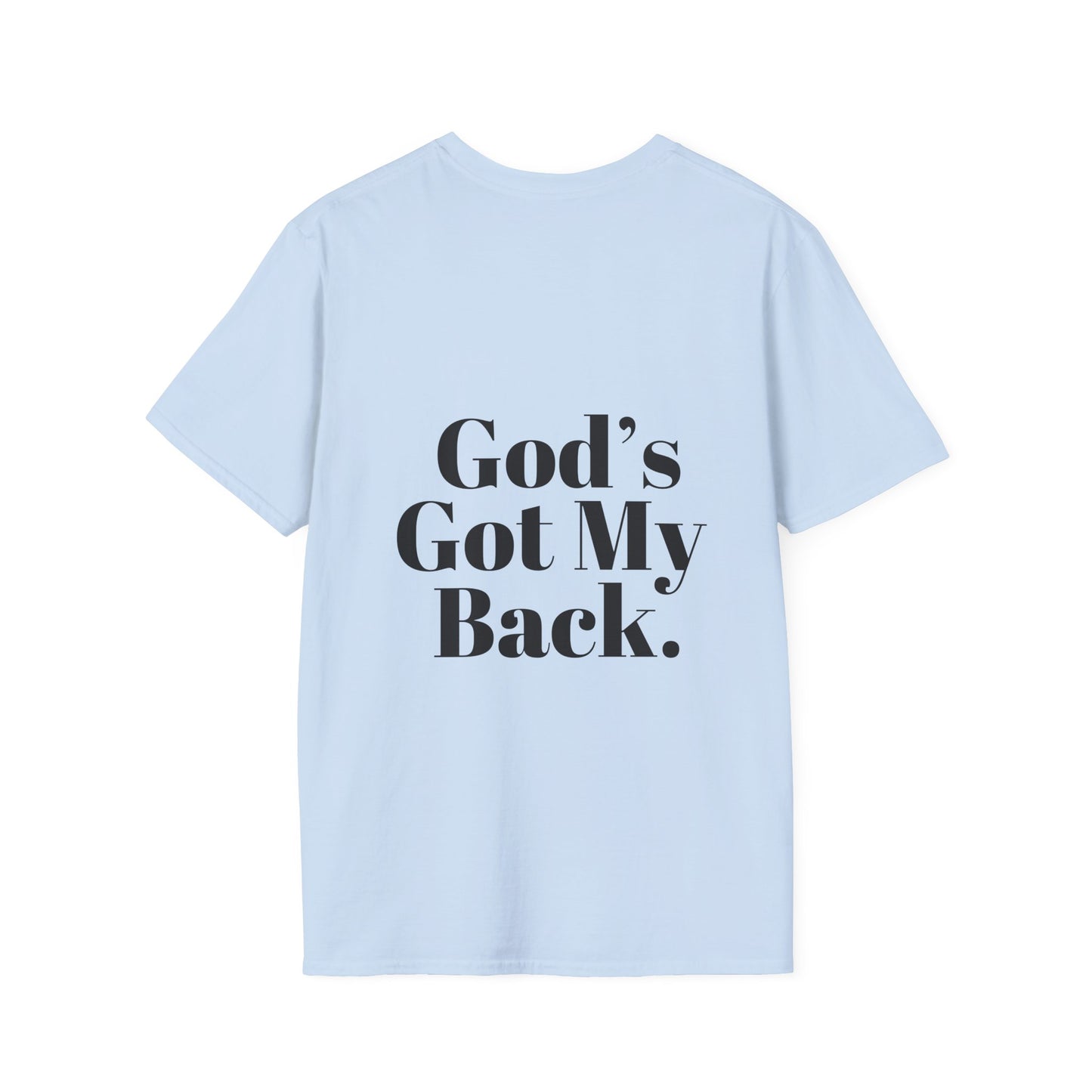 God's Got My Back Women's Relaxed/Plus Tshirt (Black Back Logo) - Sweet Baby Jeez Teez