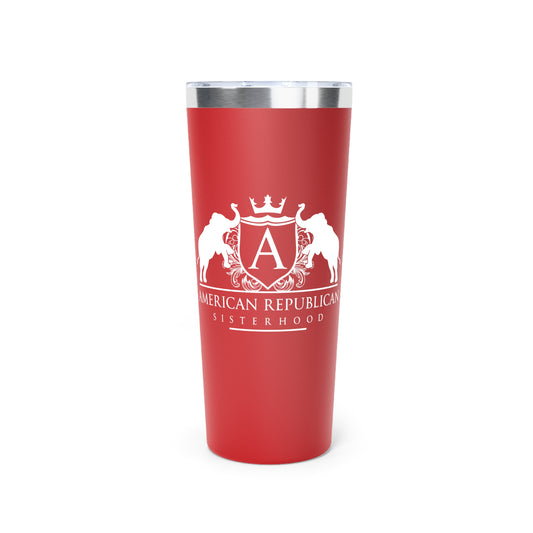 ARS White Logo Copper Vacuum Insulated Tumbler, 22oz