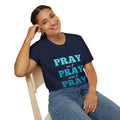 Pray On It Women's Relaxed/Plus Tshirt (Teals Logo) - Sweet Baby Jeez Teez