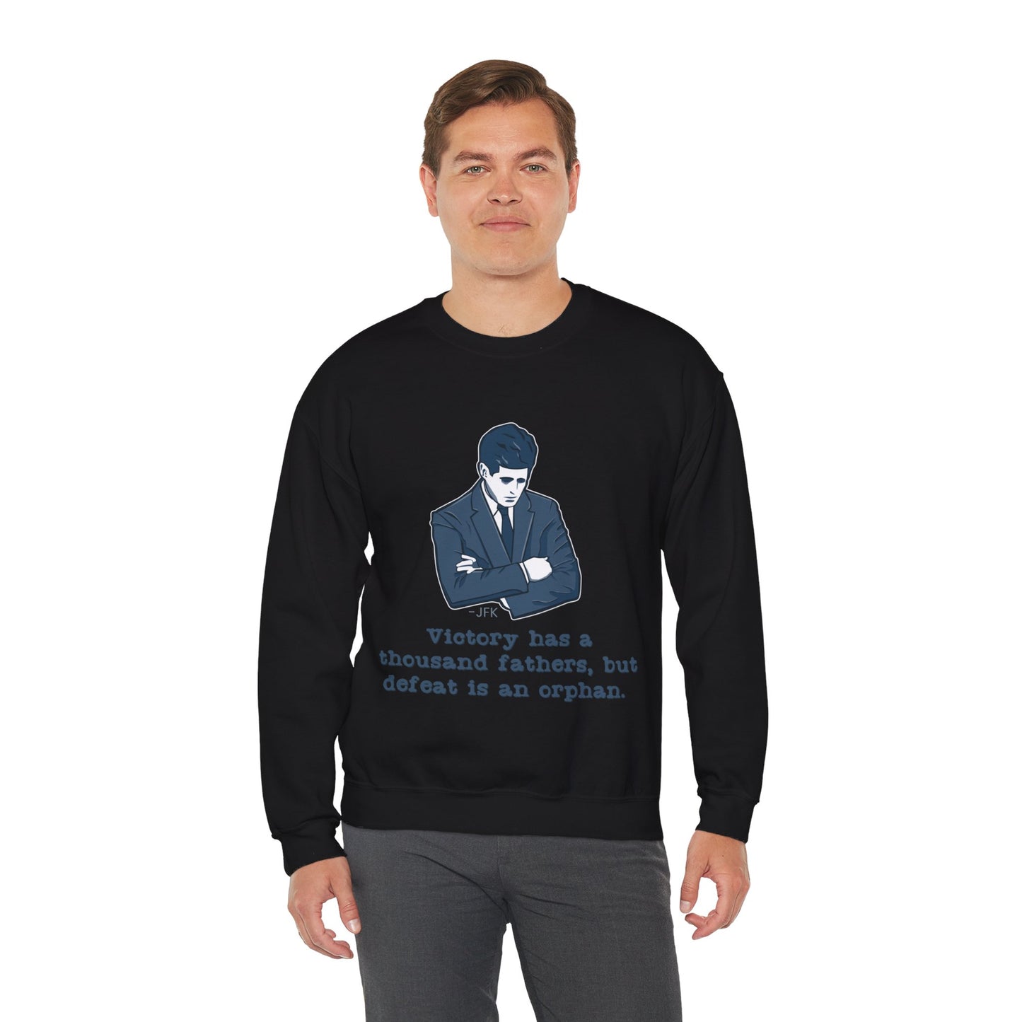 JFK Thousand Fathers Men's Sweatshirt (IW Blues Logo) - Sweet Baby Jeez Teez