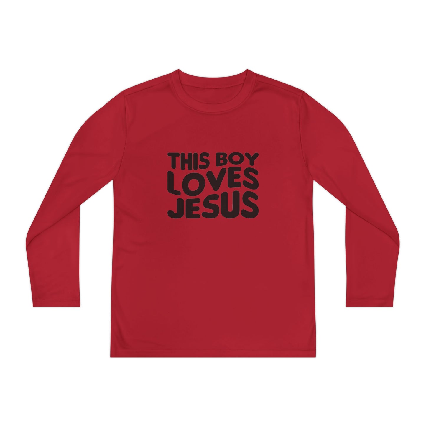 This Boy Loves Jesus Youth Long Sleeve Tshirt