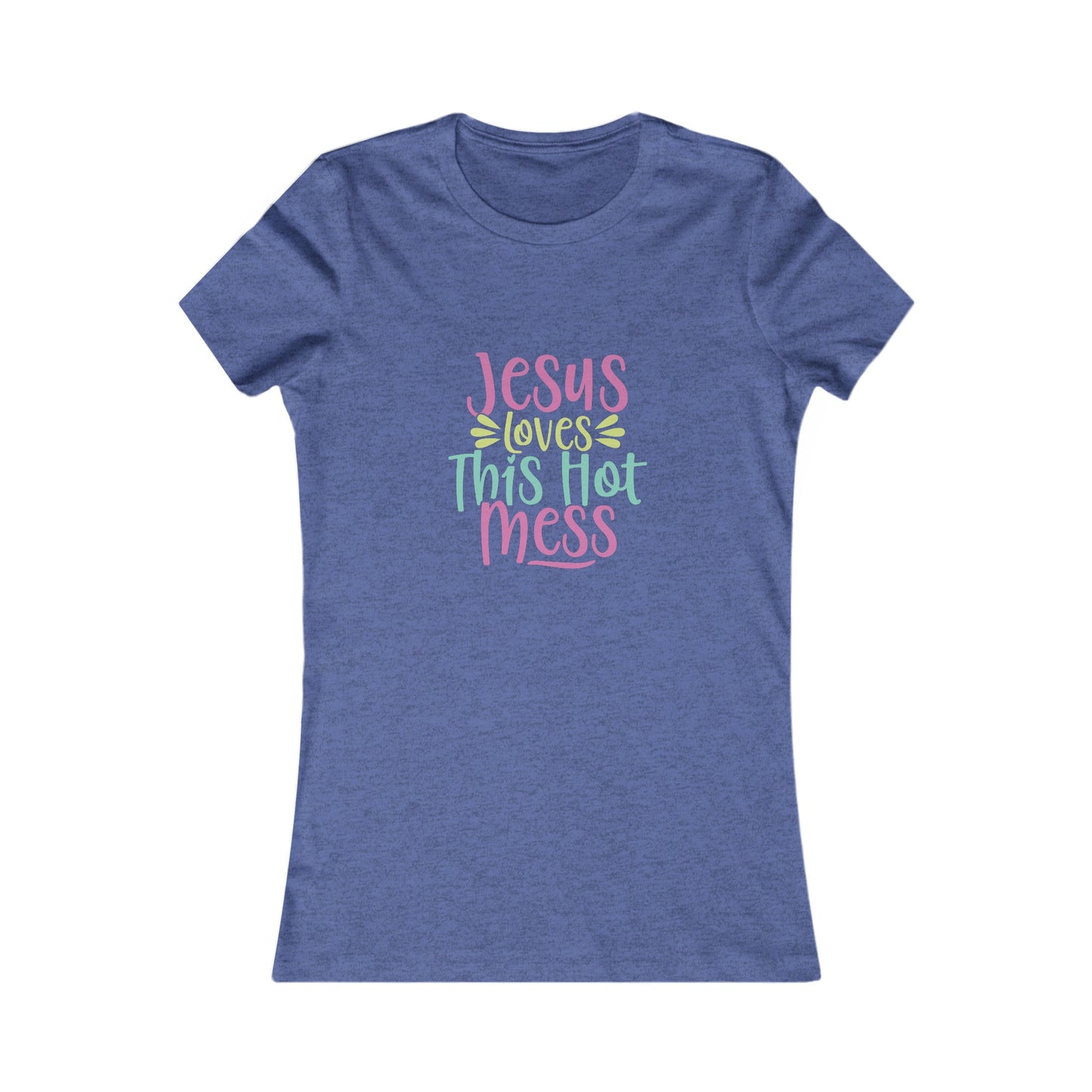 Hot Mess Womens Fitted Tshirt (Multi Logo) - Sweet Baby Jeez Teez