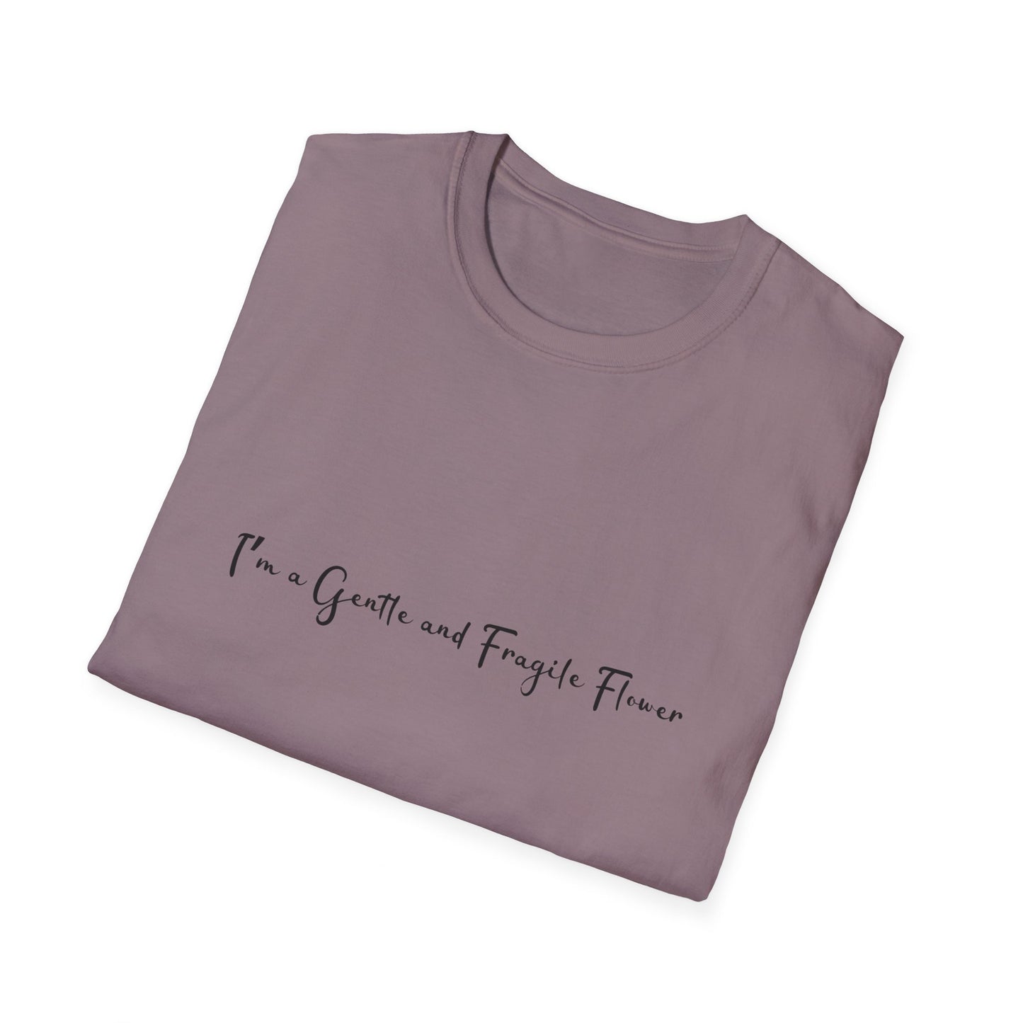 Fragile Flower Womens Relaxed/Plus Tshirt (FP Black Logo)
