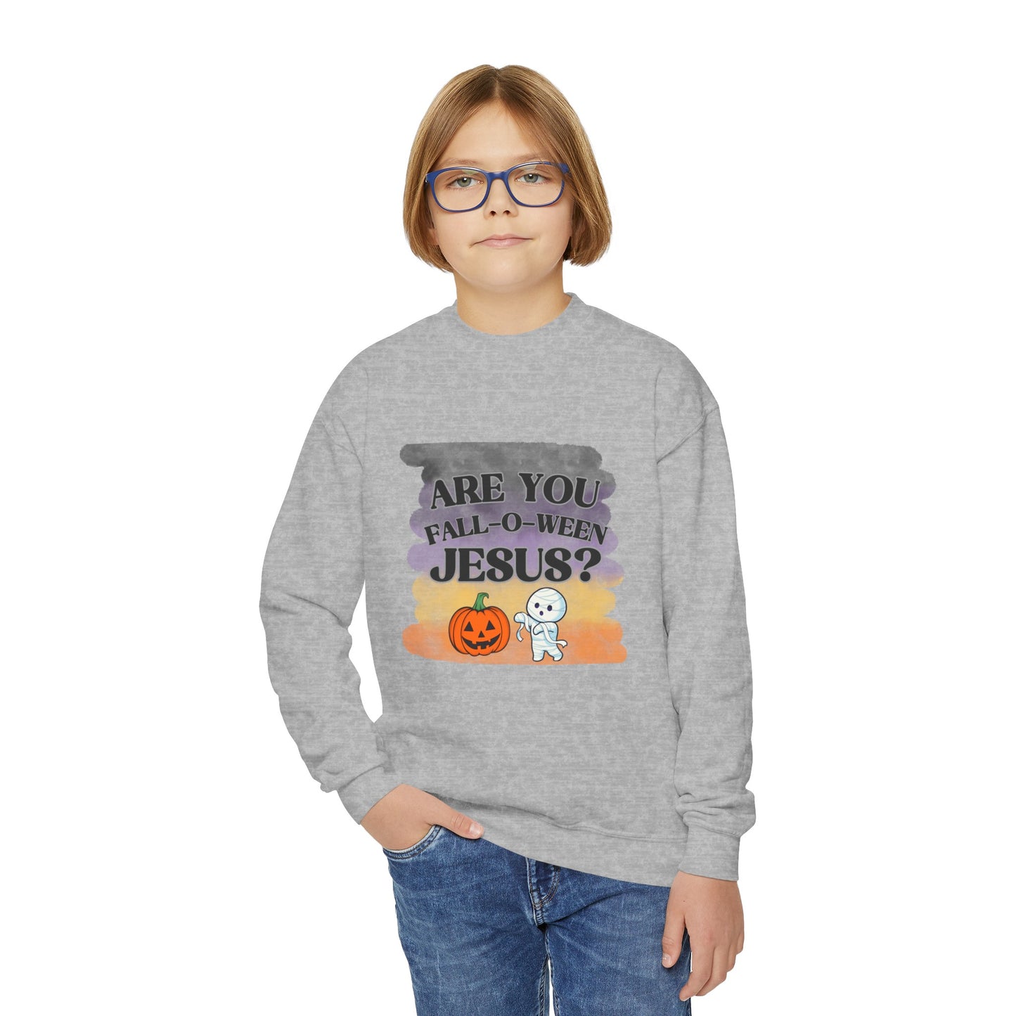 Fall-O-Ween Kids Unisex Sweatshirt - Sweet Baby Jeez Teez