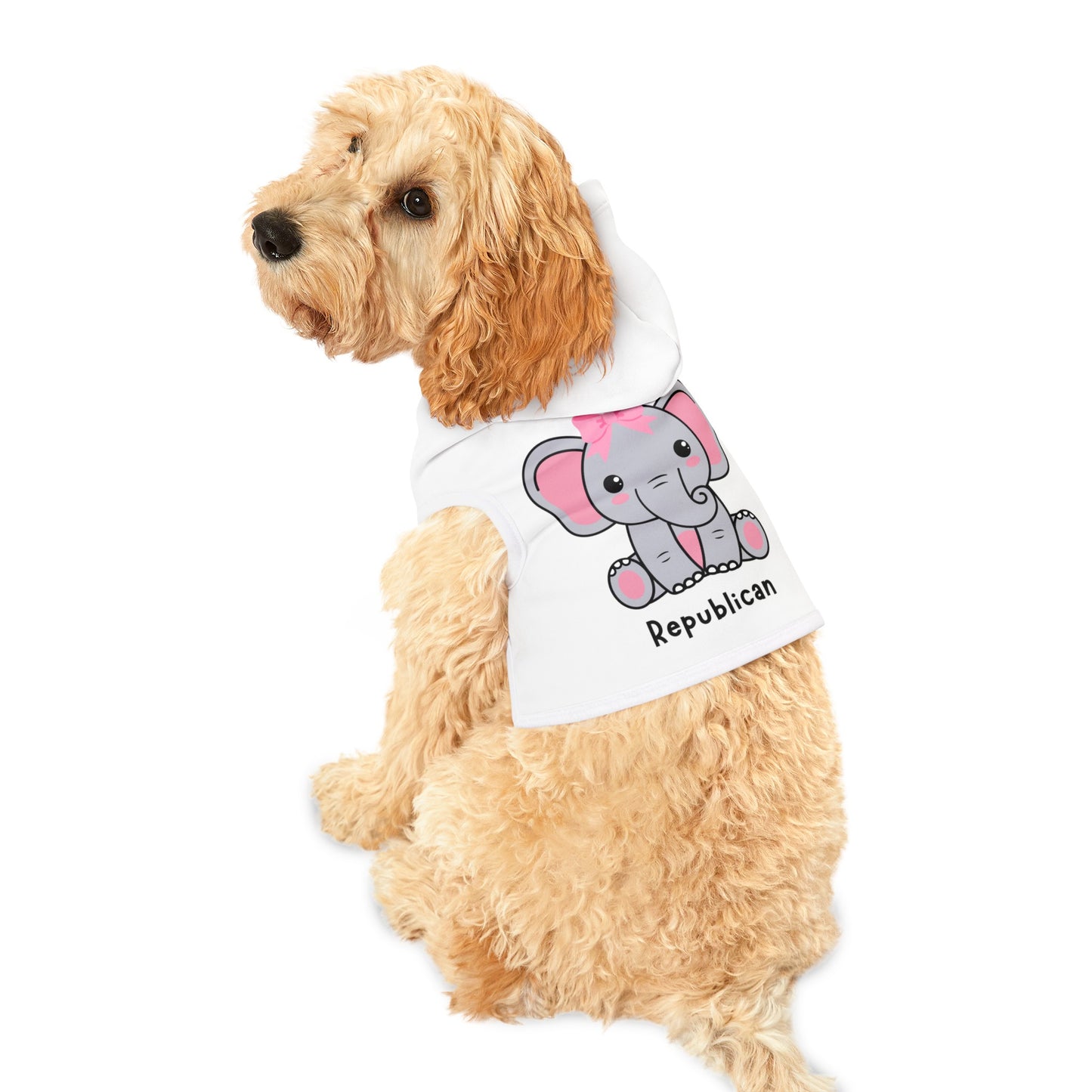 Daddy's Lil Republican Pet Hoodie (Pink Logo)