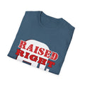 Raised Right Men's Tshirt (White Logo) - Sweet Baby Jeez Teez