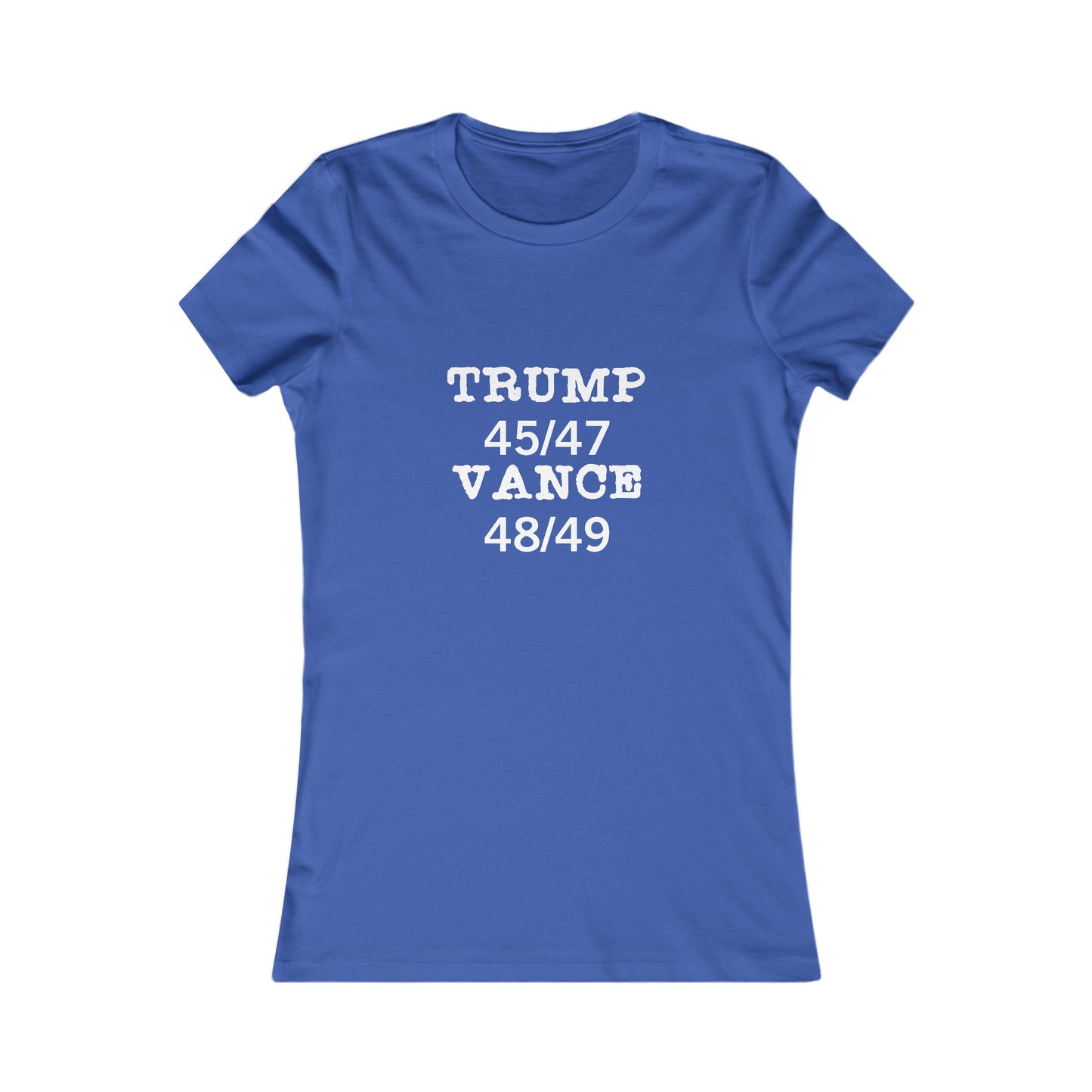 Trump/Vance Women's Fitted Tshirt (White Logo) - Sweet Baby Jeez Teez