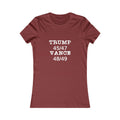 Trump/Vance Women's Fitted Tshirt (White Logo) - Sweet Baby Jeez Teez