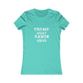 Trump/Vance Women's Fitted Tshirt (White Logo) - Sweet Baby Jeez Teez