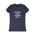 Trump/Vance Women's Fitted Tshirt (White Logo) - Sweet Baby Jeez Teez