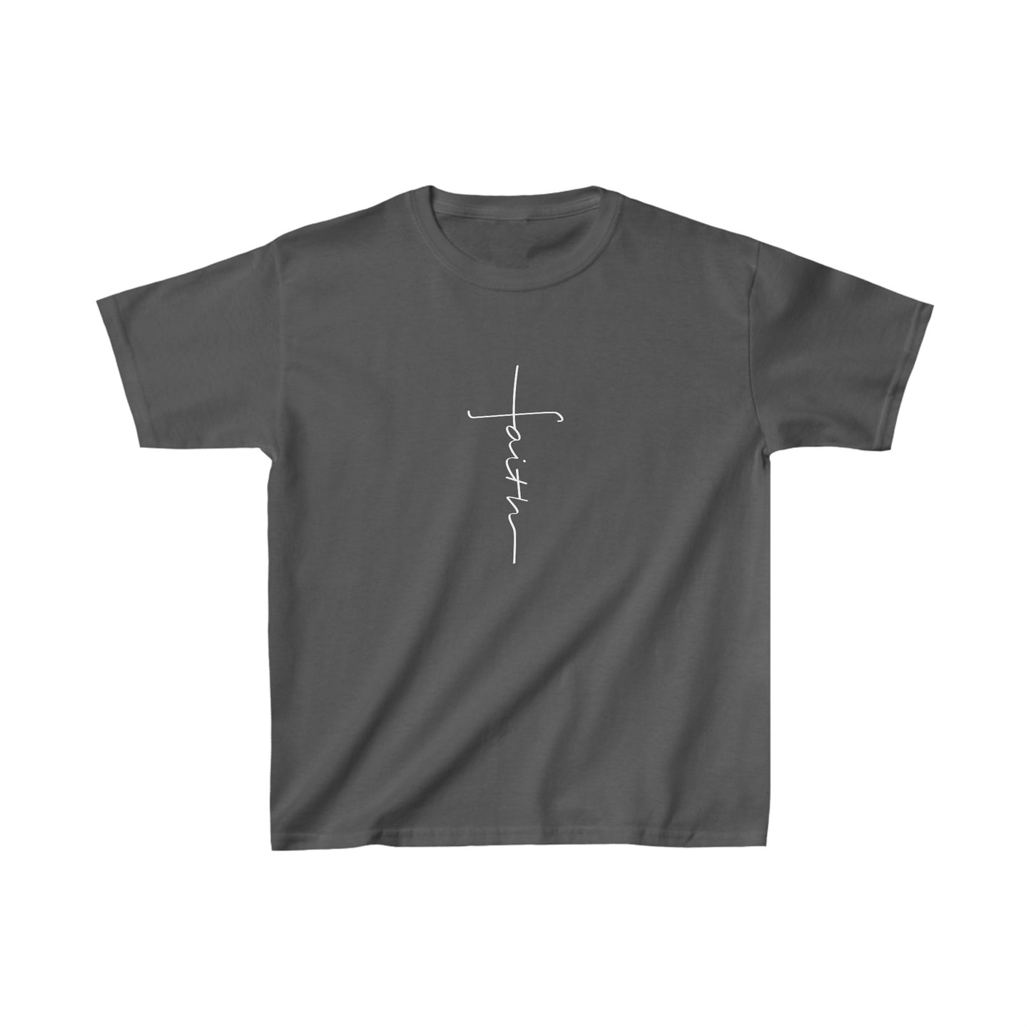 Cross Made From Faith Girl's Tshirt (White Logo) - Sweet Baby Jeez Teez