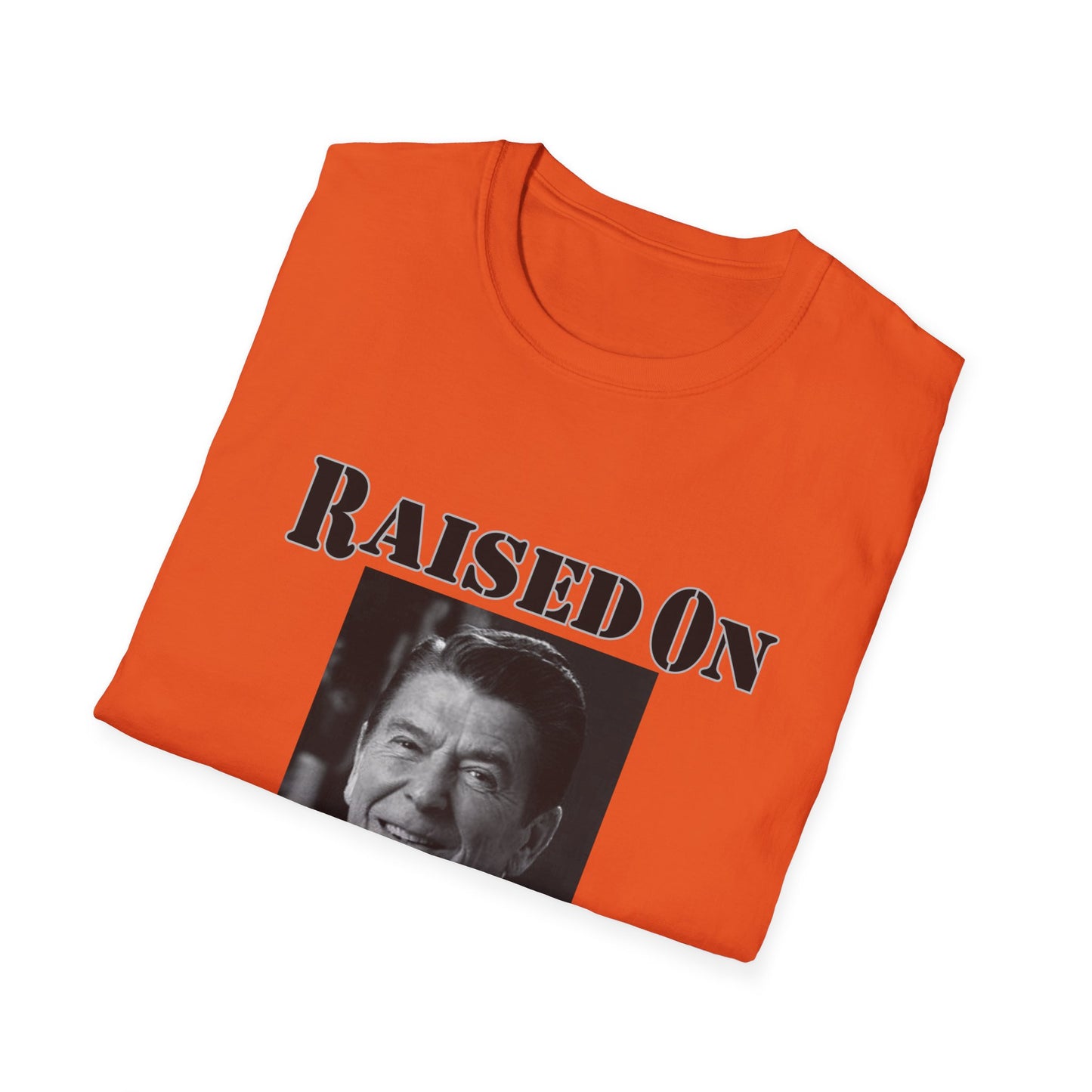 Raised on Reagan Men's Tshirt (Black Logo) - Sweet Baby Jeez Teez