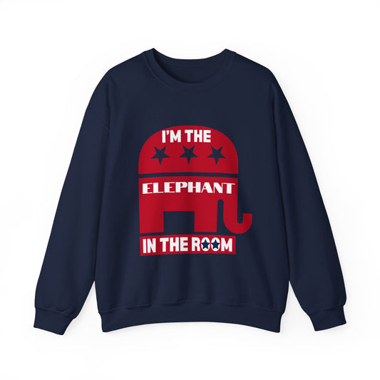 Elephant in the Room Men's Sweatshirt (Navy Blue)