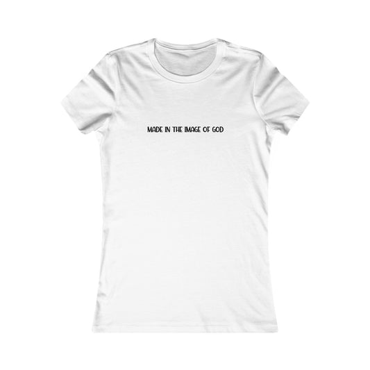 Made in the Image Womens Fitted Tshirt (FP Black Logo)