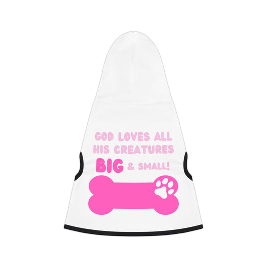 God Loves All Doggo Hoodie (Pink Logo)