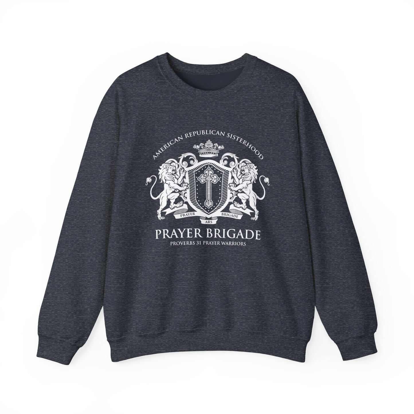 Prayer Brigade UUNISEX Sweatshirt - Scripture Inspired Design (White Logo)