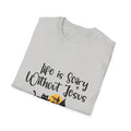 Life is Scary Men's Tshirt - Sweet Baby Jeez Teez