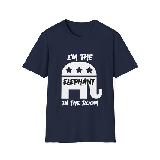 Elephant Women's Relaxed/Plus Tshirt (White/Black Logo) - Sweet Baby Jeez Teez