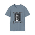 Raised on Reagan Men's Tshirt (Black Logo) - Sweet Baby Jeez Teez