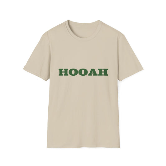 HOOAH (Army) Unisex Tshirt (MM Army Green Logo) - Sweet Baby Jeez Teez