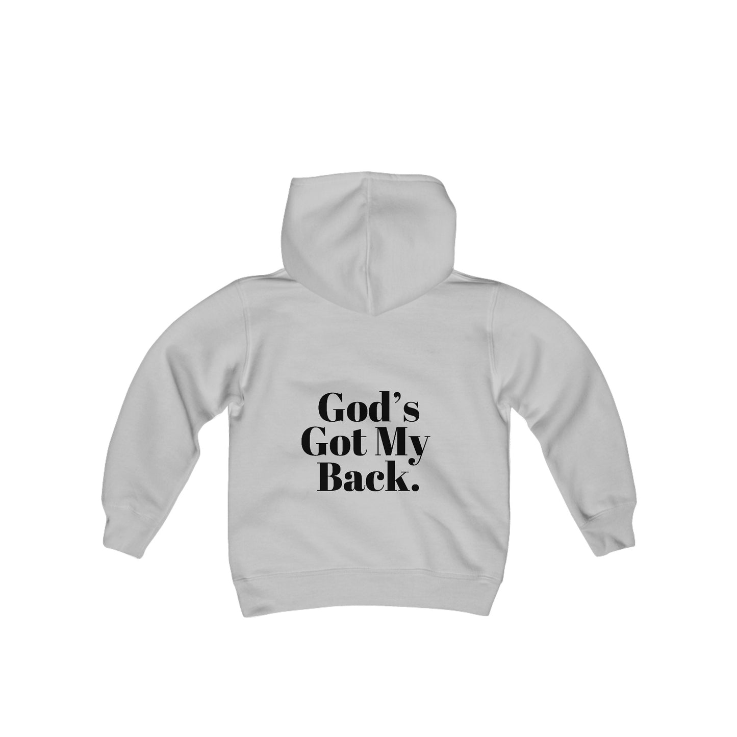 God's Got My Back Boy's Hoodie (Black Logo - Back)