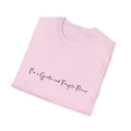 Fragile Flower Womens Relaxed/Plus Tshirt (FP Black Logo)