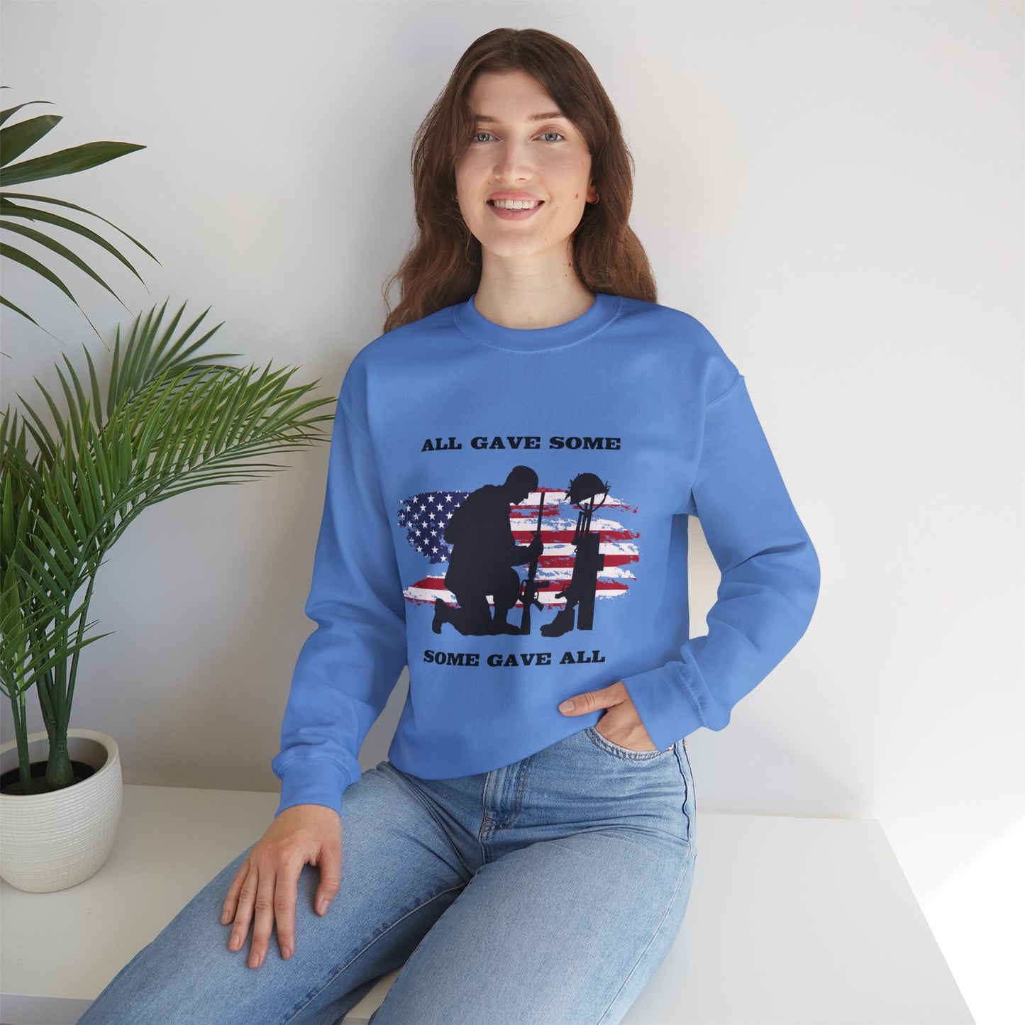 Some Gave All Women's Relaxed Sweatshirt (MM Black Logo) - Sweet Baby Jeez Teez