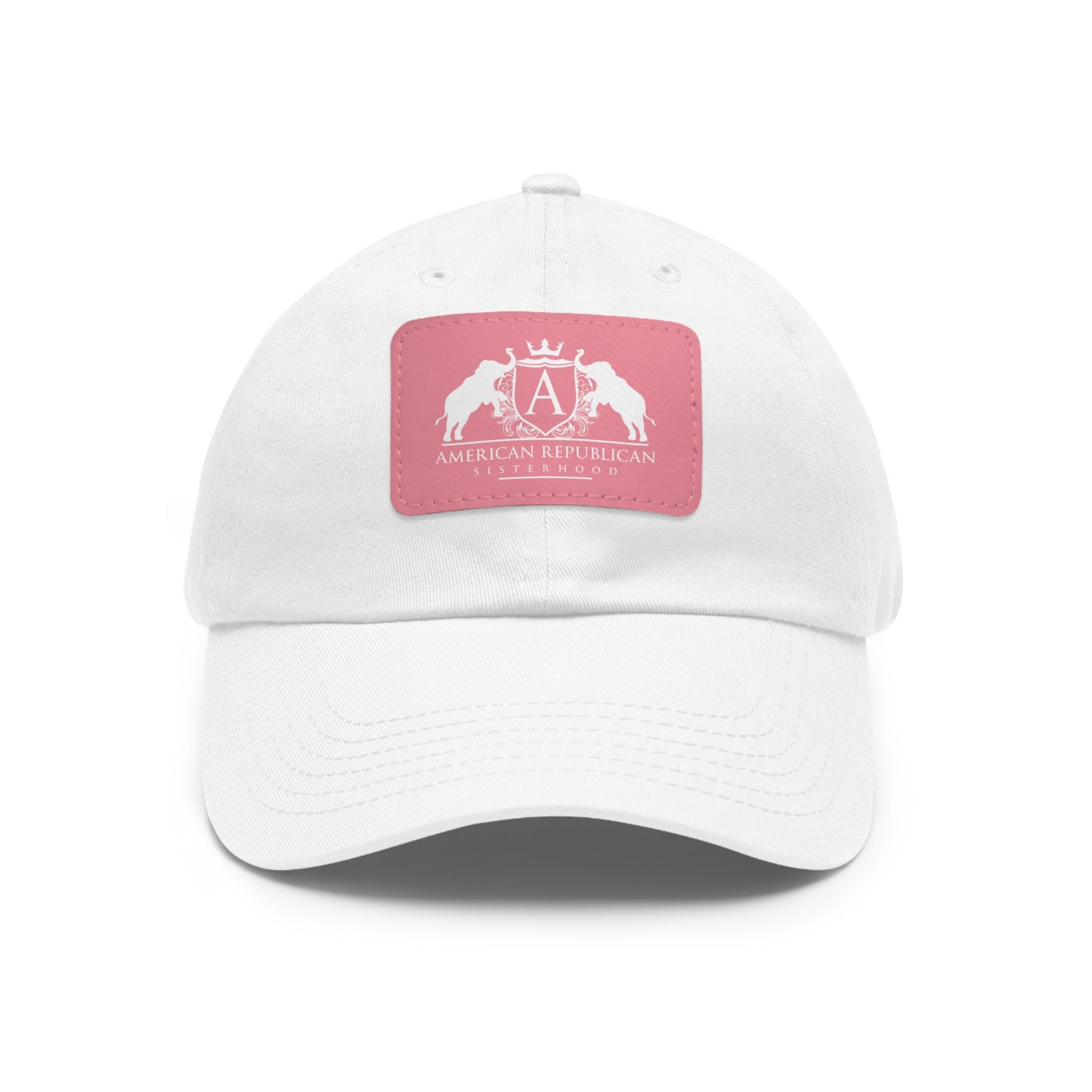 Women's Dad Hat with Leather Patch (ARS - White Logo) - Sweet Baby Jeez Teez