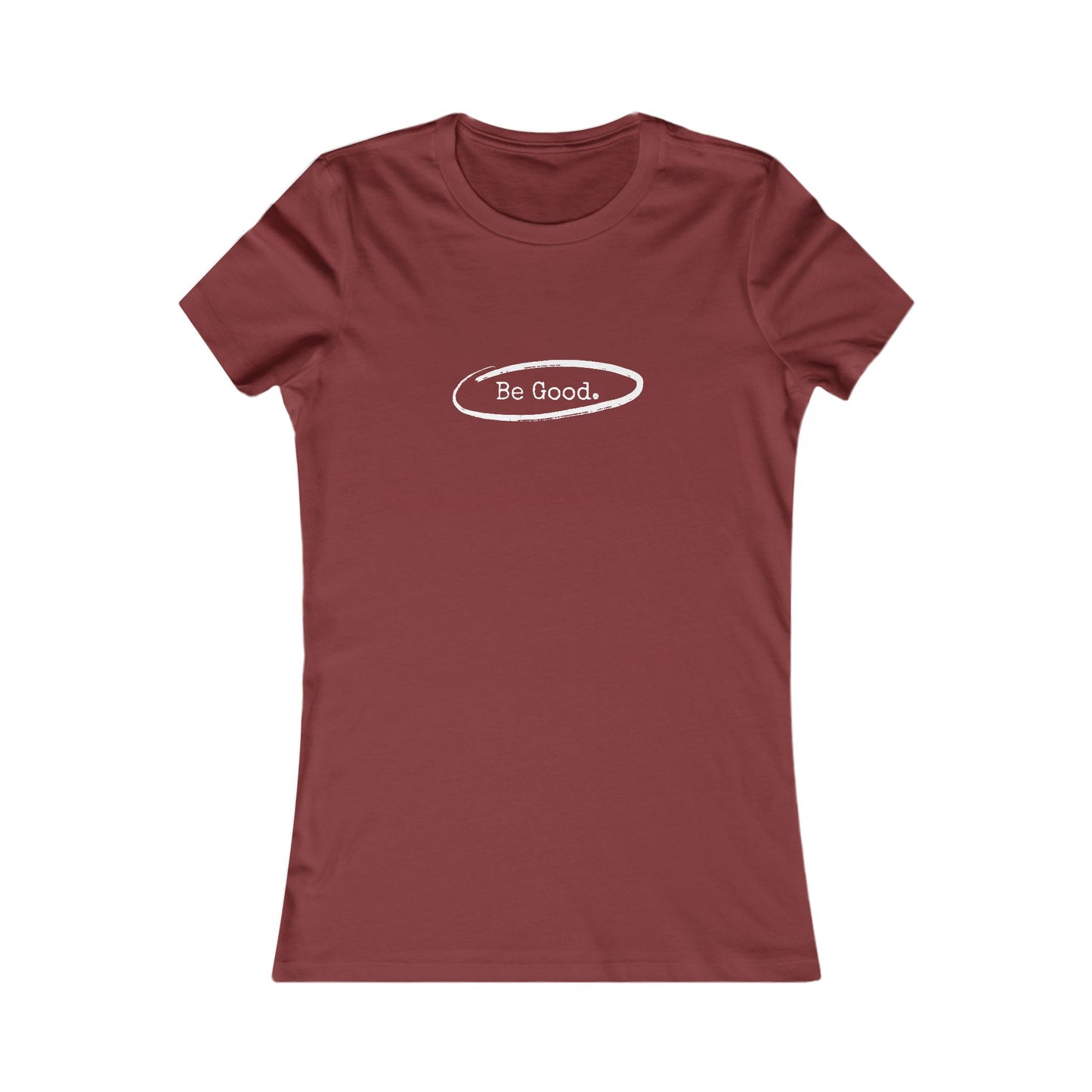 Be Good Women's Fitted Tshirt (AGGIE - White Logo)