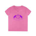 ARS Logo Women's  V-Neck T-Shirt (ARS - Hot Pink Logo)