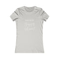 Yappy Hour Women's Fitted Tshirt (White/Pink Logo)