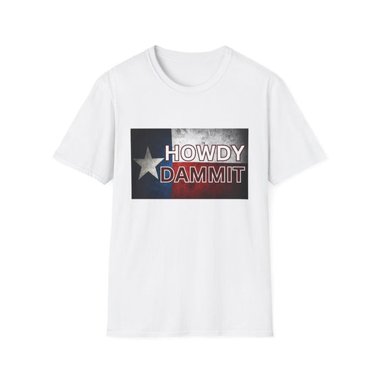 Men's Howdy Dammit Tshirt (AGGIE - Texas Flag Logo)