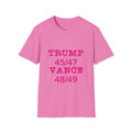 Trump/Vance Women's Relaxed/Plus Tshirt (Hot Pink Logo) - Sweet Baby Jeez Teez