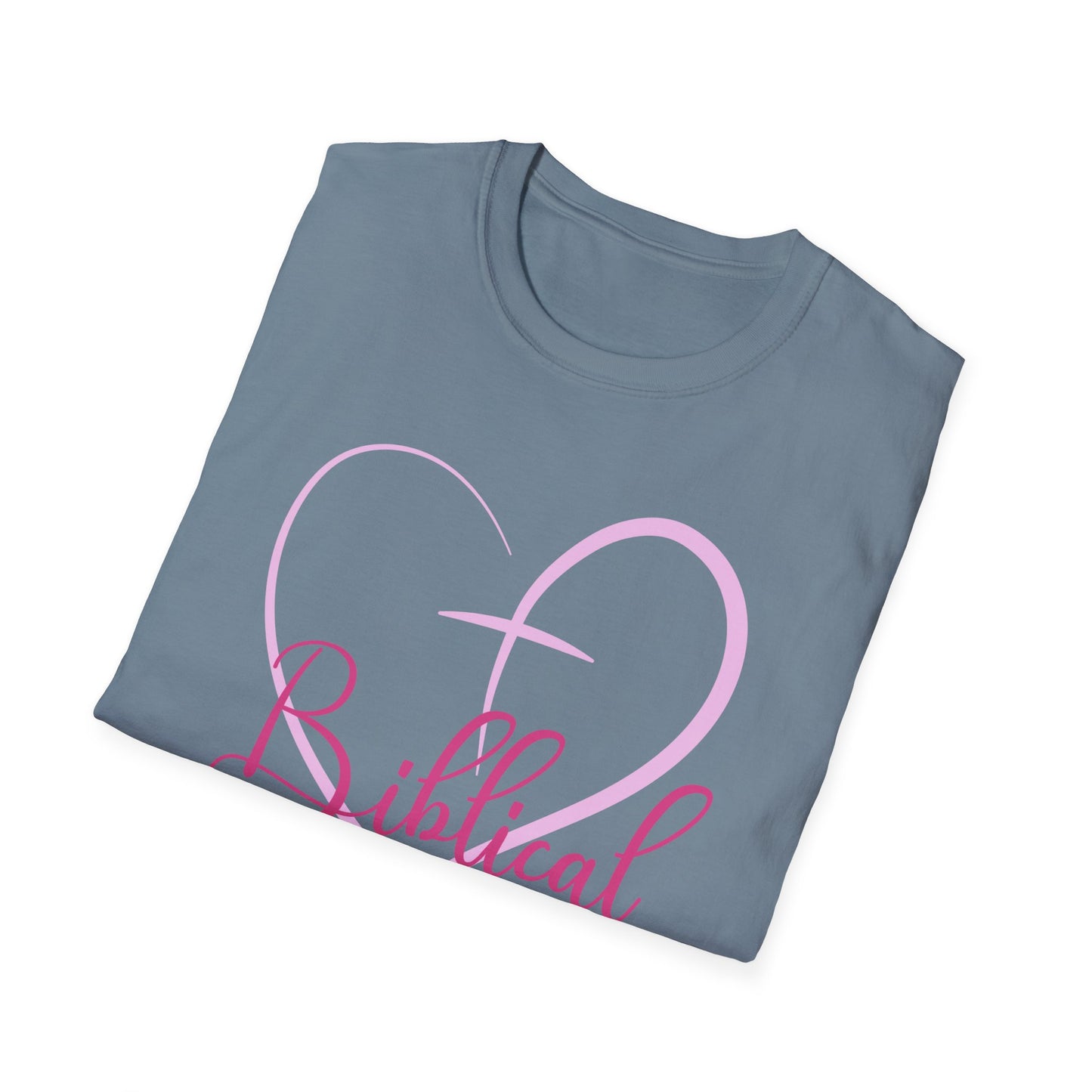 Biblical Babe Women's Relaxed/Plus Tshirt (Pink Heart Logo) - Sweet Baby Jeez Teez