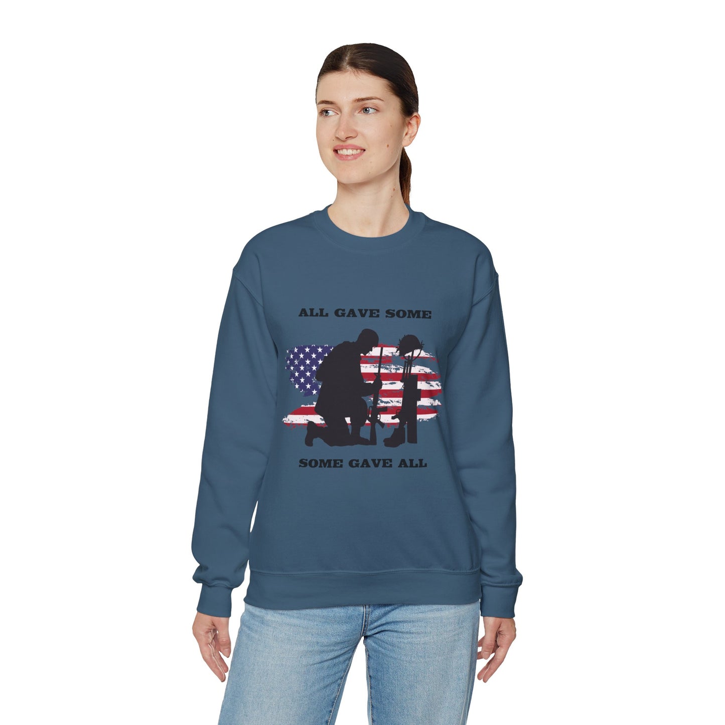 Some Gave All Women's Relaxed Sweatshirt (MM Black Logo) - Sweet Baby Jeez Teez