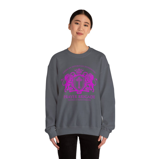 ARS Prayer Brigade Unisex Sweatshirt (Dark Gray with Hot Pink Logo)