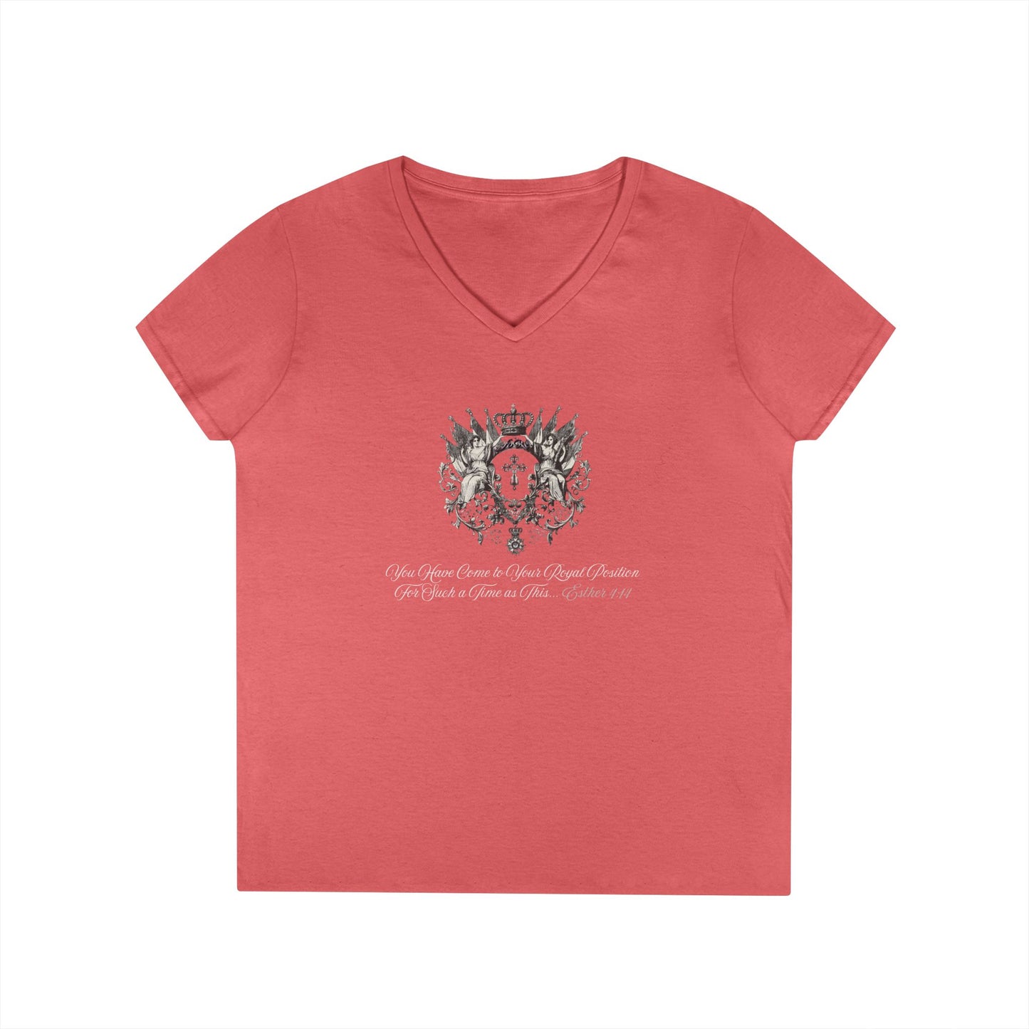 FoRe! Esther 4:14 Weekend Ladies V-Neck Tshirt