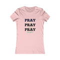 Pray On It Women's Fitted Tshirt (Black/Green Logo) - Sweet Baby Jeez Teez