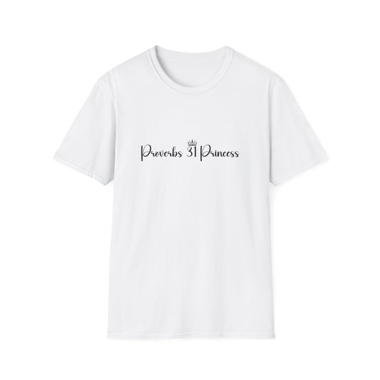 Proverbs 31 Princess Women's Relaxed/Plus Tshirt (Black Logo)