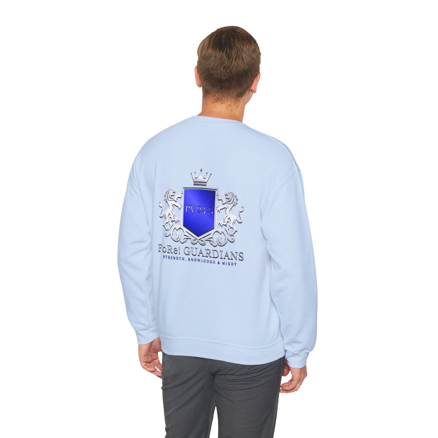 FoRel GUARDIANS Unisex Crewneck Sweatshirt - Strength, Knowledge & Might (Back Logo)