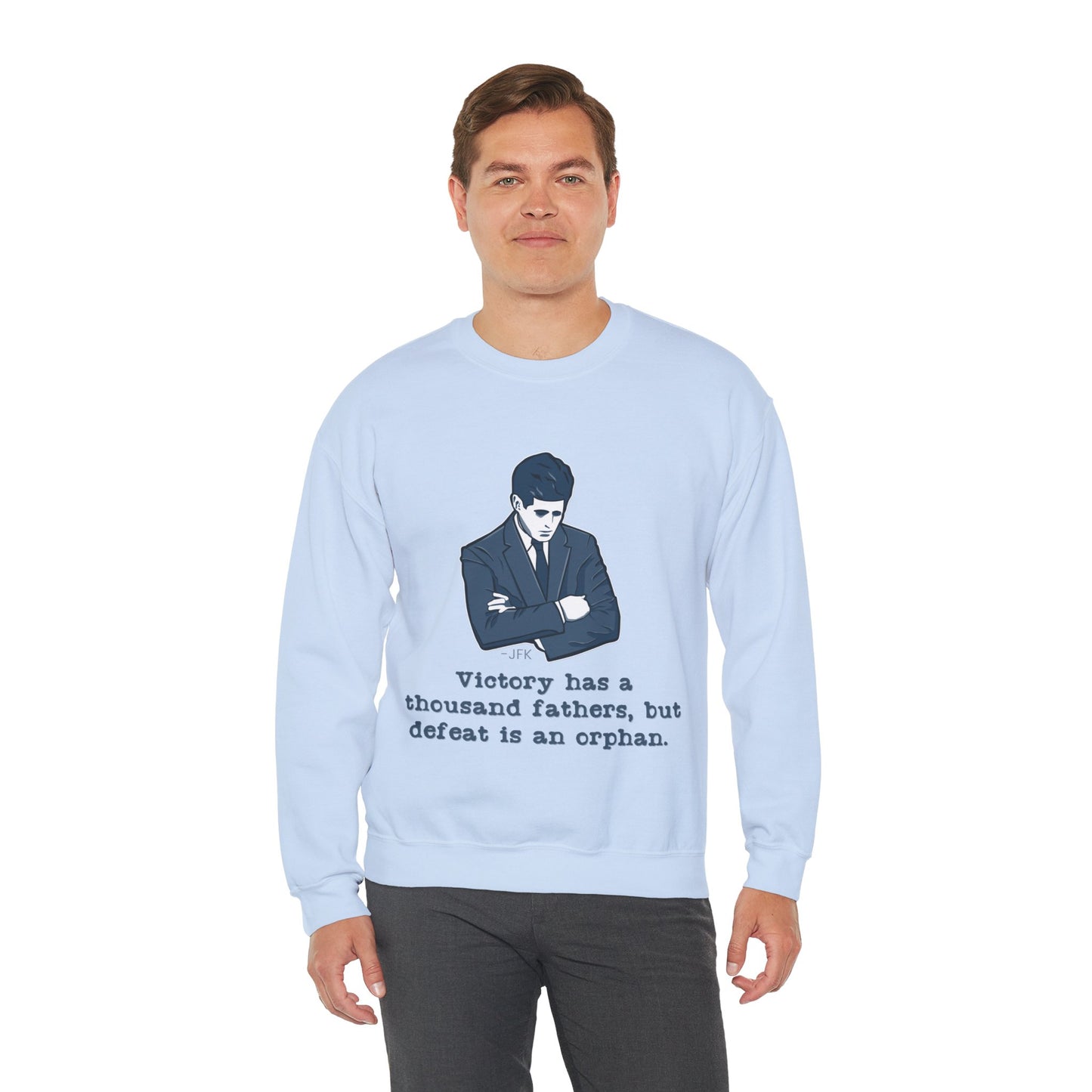 JFK Thousand Fathers Men's Sweatshirt (IW Blues Logo) - Sweet Baby Jeez Teez