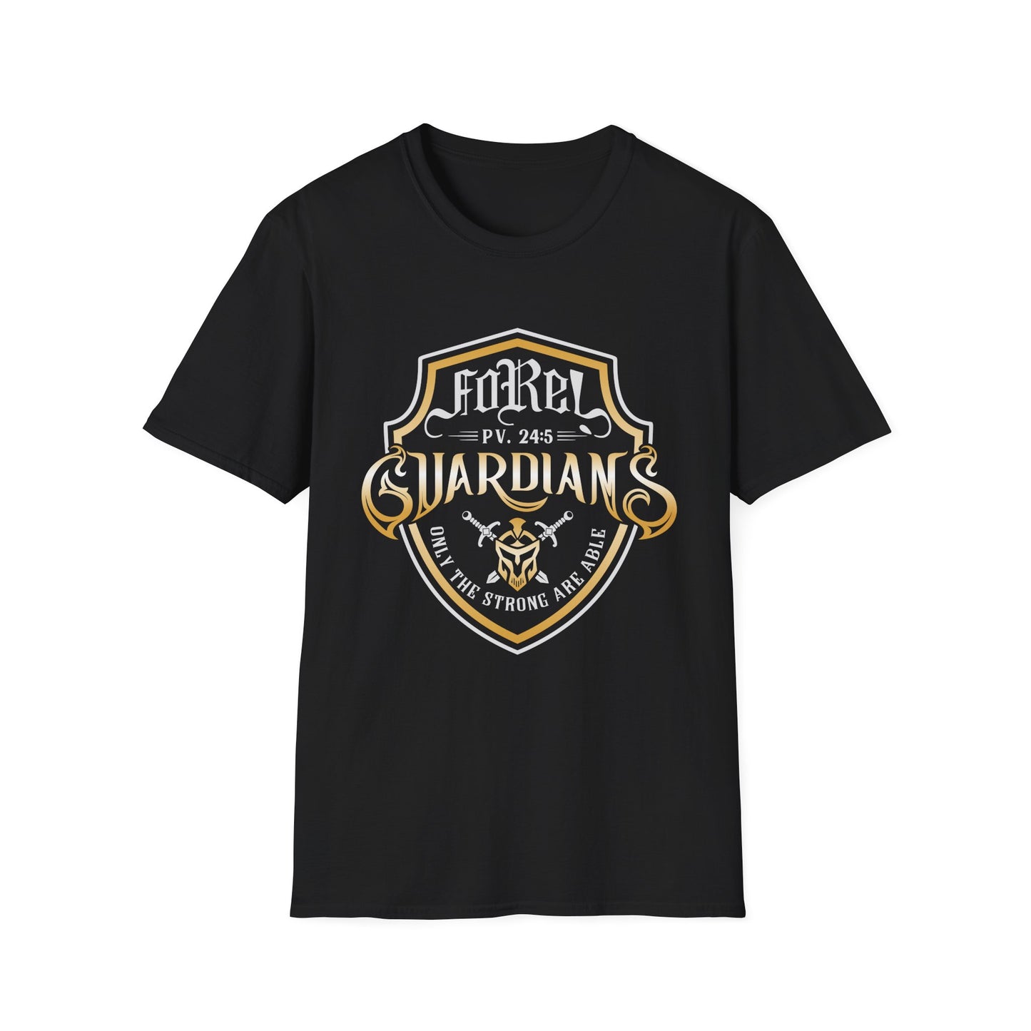 FoRe! Guardians Unisex Tshirt (White and Gold Logo)