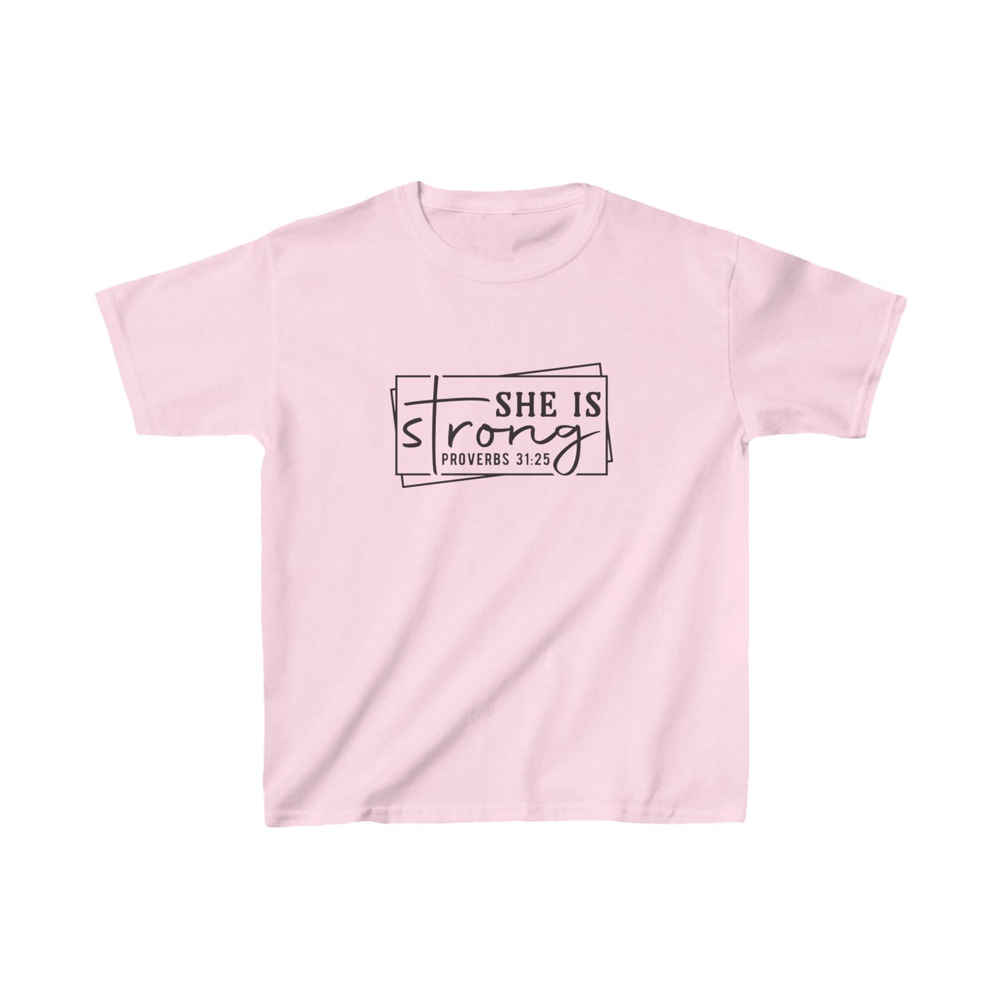 She is Strong Girl's Tshirt (Box Logo)