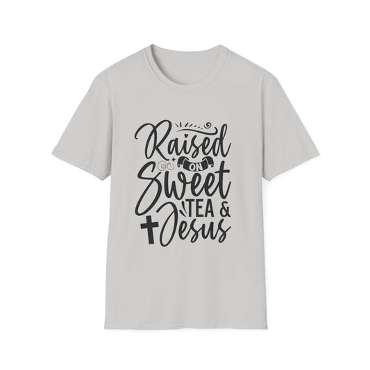 Sweet Tea and Jesus Women's Relaxed/Plus Tshirt (Black Logo) - Sweet Baby Jeez Teez